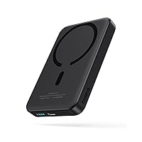 Baseus for MagSafe Portable Charger, 10000mAh Wireless Magnetic Power Bank with Type-C Cable 20W PD Charging, Slim Phone Battery Pack for iPhone 15/15 Pro/15 Pro Max, iPhone 14/13/12 Series -(Black)