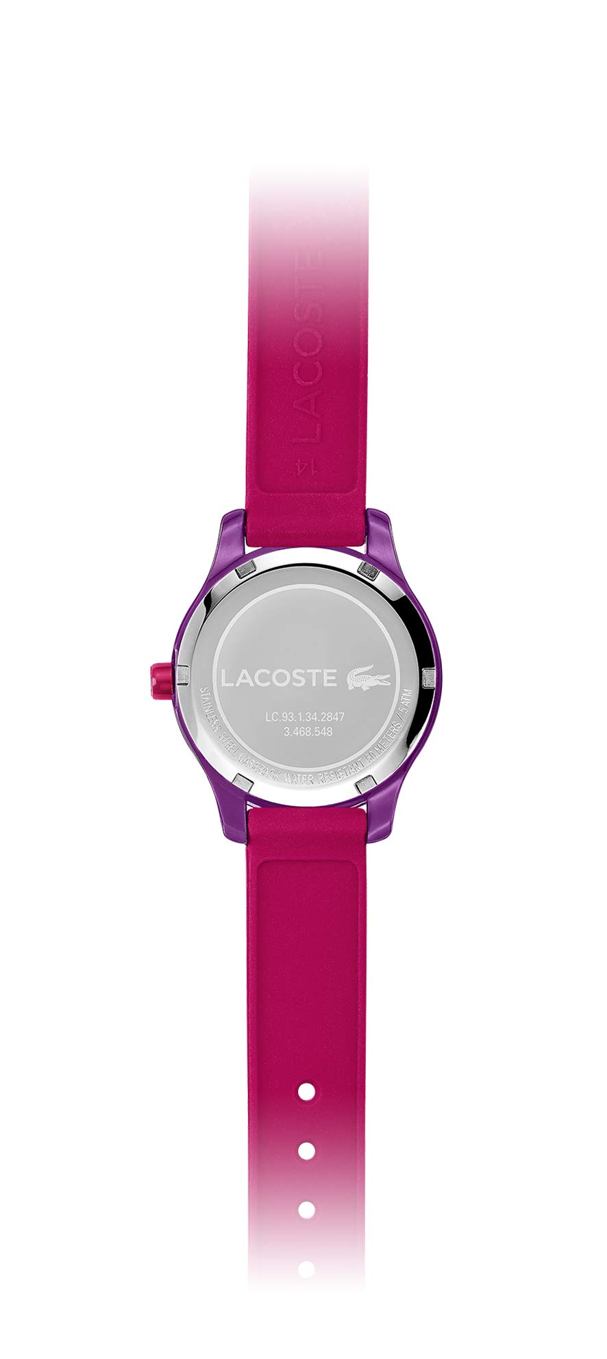 Lacoste Kids 12.Quartz Tr-90 and Rubber Strap Casual Watch, Pink, Unisex, 2030012
