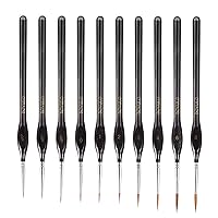 Miniature Painting Kit set of 13 Micro Detail Paint Brushes With Black  Carrying Case for Painting Action Figures 