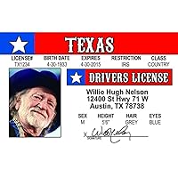 Parody Driver’s License | Willie N ID | Fake ID Novelty Card | Collectible Trading Card Driver’s License | Novelty Gift for Holidays | Made in The USA