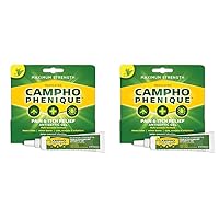 Campho-Phenique Maximum Strength Antiseptic Gel, Pain Relief and Anti-Itch Treatment, Instant Relief from Bug Bites, Minor Cuts and Skin Irritations, 0.5 Oz (Pack of 2)
