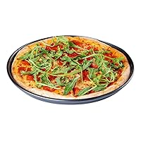 Restaurantware 12.5 Inch Round Aluminum Deep Dish Pizza Pan, Non-Stick, Oven-Baking, Black