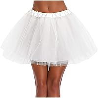 Women's, Teen, Adult Classic Elastic 3, 4 Layered Tulle Tutu Skirt