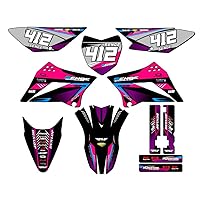 2010-2023 KLX 110 Surge Pink Senge Graphics Complete Kit with Rider I.D. Compatible with Kawasaki
