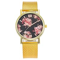 Wrist Watch for Women, Flower Dial Color Silicone Band Quartz Analog Watch
