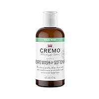 Cremo Wild Mint Beard and Face Wash, Specifically Designed to Clean Coarse Facial Hair, 6 Fluid Oz