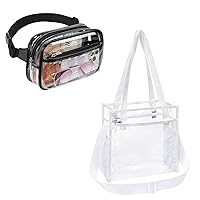 Packism Clear Fanny Pack and Clear Tote Bag for Stadium Events Concerts