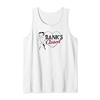 Betty Boop Valentine's Day Bank's Closed Broken Heart Betty Tank Top