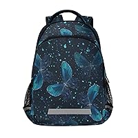 Blue Butterflies Backpacks Travel Laptop Daypack School Book Bag for Men Women Teens Kids 30