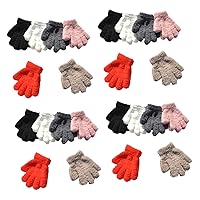 BESTOYARD 24 Pairs Children's Anti-freezing Gloves Winter Gloves for Kids Knitted Little Girls Mittens Knitted Children Gloves Yellow Gloves Keep Warm Knitted Fabric Baby Children's Products