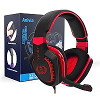 AH28 Over Ear Headphones Wired Stereo Computer Headsets Gaming Headset with Mic, Bass with Volume Control, Noise Isolating for Multi-Platforms