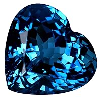 16.80 ct Heart (15 x 14 mm) Heated Brazil London Blue Topaz Loose Gemstone