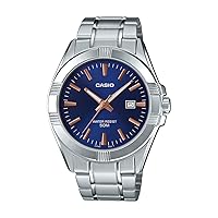 Casio #MTP1308D-2AV Men's Standard Stainless Steel Blue Dial Casual Analog Watch