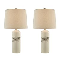 Noelle Natural Ceramic Table Lamps Set of 2