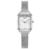RORIOS Women Watches Analogue Quartz Watch Casual Watch for Girls Square Dial Minimalism Stainless Steel Mesh Strap Fashion Ladies Wristwatches