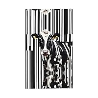 Black White Milk Cow Print Welcome The Four Seasons Garden Flag, Yard Outside,Autumn Outdoor Wall Decor 3x5ft