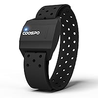 Armband Heart Rate Monitor, Bluetooth ANT+ HR Optical Sensor for Sport, Rechargeable Dual Band IP67 HRM, Compatible with Peloton,Wahoo,Polar,Strava,Zwift,DDP Yoga