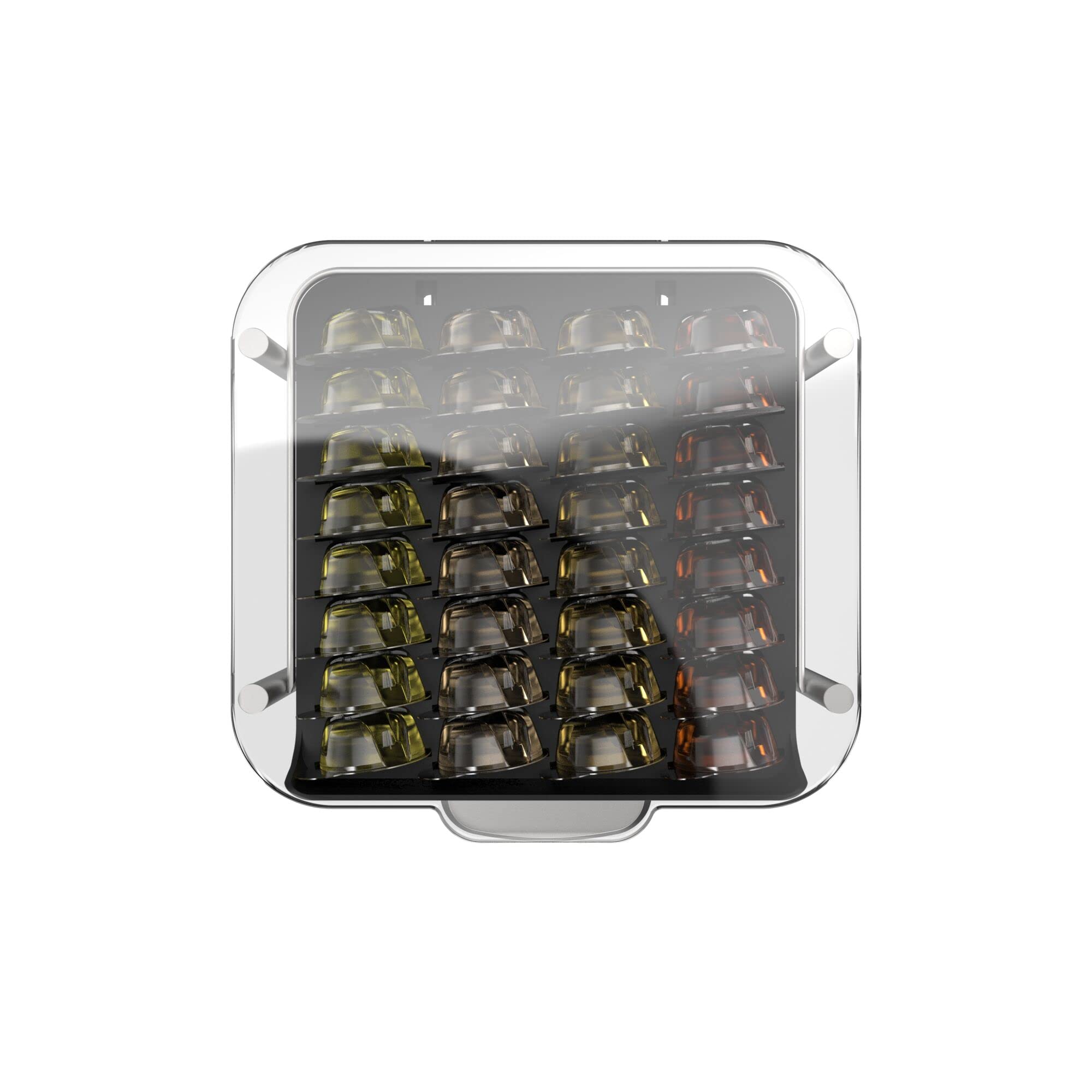bev by BLACK+DECKER Cocktail Maker Storage Drawer for Bartesian Capsules, Holds up to 36 Bartesian Pods, Sturdy and Stackable Pod Holder (BECS132)