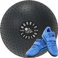 Nordic Lifting Slam Ball 30 lb Bundle with Shoes Megin Size 9 - Blue
