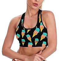 Narwhal Octopus Ice Cream Women's Tank Top Sports Bra Yoga Workout Vest Sleeveless Athletic Shirts