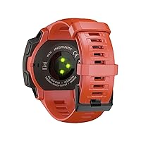 Silicone Strap Quick Release Replacement Watch Band for Garmin Instinct Watch 22mm Wirstband (Color : Flame red)