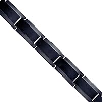 Tungsten Black Mens Polished Link Bracelet 11mm 8.5 Inch Jewelry Gifts for Men