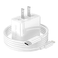 [MFI Certified] iPhone Charger Block USB C Fast Wall Plug with 6ft USB C to Lightning Cable for i Phone/14/13/12/11/pro/pro max/Air pods pro/iPad air 3/min4 (White)