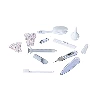 The First Years Better Baby Healthcare and Grooming Kit - Baby Care Products Including Baby Nail Clippers, Baby Brush, Infant Thermometer and More with Travel Tote - Diaper Bag Essentials - 18 Pieces