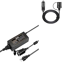 AstroAI AC to DC Converter 6A and Cigarette Lighter Extension Cord Bundle