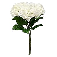 Artificial/Fake/Faux Flowers - Hydrangea White 4PCS for Wedding, Home, Party, Restaurant