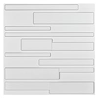 Art3d White Wall Panels Brick Design 3D Wall Panels, White, 12 Tiles 32 Sq Ft