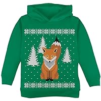 Old Glory Big Fox Ugly Christmas Sweater Green Toddler Hoodie