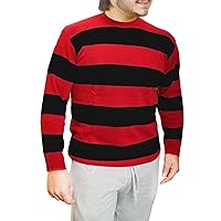 Unisex Long Sleeve Stripe Knitted Halloween Jumper Adult Fancy Dress Party Shirt Small/2X-Large