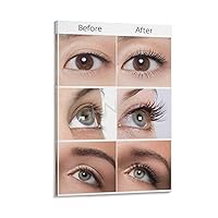 EISNDIE Eyelash Extension Beauty Art Poster (7) Canvas Painting Wall Art Poster for Bedroom Living Room Decor 24x36inch(60x90cm) Frame-style
