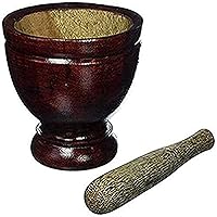 SellerGiveOrBuy 8 inches Thai Mortar Pestle Grinding Cookware Thai Food Papaya Salad Kitchen Tool From Thailand