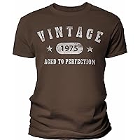 49th Birthday Gift Shirt for Men - Vintage 1975 Aged to Perfection - Stars-49th Birthday Gift