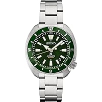 SEIKO Mens Green Dial Silver Band Stainless Steel Automatic Watch - SRPH15