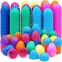 50 Pack of Fillable Empty Easter Eggs,Bright and Colorful Plastic Hinged Eggs for Easter Hunts,Treats Filling, Basket Stuffers Party Favors for Kids,2.25