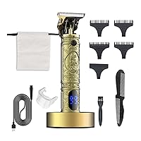 Vintage Cordless Hair Trimmer Mens Electric Hair with 4 Limit Combs Haircut & Grooming Kit Hair Cutting Tools Hair Trimmer for Men Cutting Hair USB Rechargeable Haircut & Grooming Kit