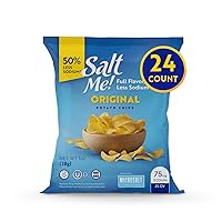 Original Better For You Potato Chips - 24ct 1oz Bags - 50% Less Sodium, Kosher, Healthier Snack Pack- Best Full Flavor, Non-GMO, Gluten Free - Less Sodium, Same Flavor.