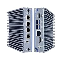 Fanless Soft Router, Micro Firewall Appliance, VPN, Router PC, Intel Celeron J4125, 4 x Intel i211-AT LAN, AES-NI, DP, HD, COM, 4 x USB3.0, SIM Slot, 4GB Ram 32GB SSD