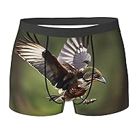 Hunting Flying Wild Print Men'S Briefs, Moisture Wicking & Breathable,Modern Fit Low Rise S M L Xl Xxl