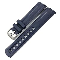 Fluorous Silicone Rubber Watchband 19mm 20mm 21mm Fit for Omega Seamaster 300 Waterproof Watch Strap Tools