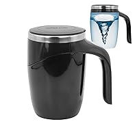 Self Stirring Mug - Automatic Magnetic Electric Coffee Mug, Rotating Cute Mixing Cup Tasse, To Stir Office/Kitchen/Travel/Home Coffee/Tea/Hot Chocolate/Milk-450 ml/15.2 oz(Black)