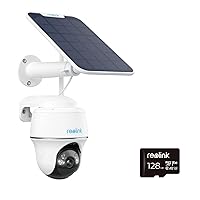 REOLINK 5MP Wireless Security Camera Outdoor with Person/Vehicle Detection, 360° Pan-Tilt View Solar/Battery Operated CCTV Camera, 128GB Storage, Time Lapse, 2-Way Audio, Smart Detection, Argus PT-5MP