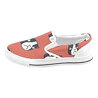 Unisex Unhappy Dog Red Slip-on Canvas Kid's Shoes (Big Kid) for Girl