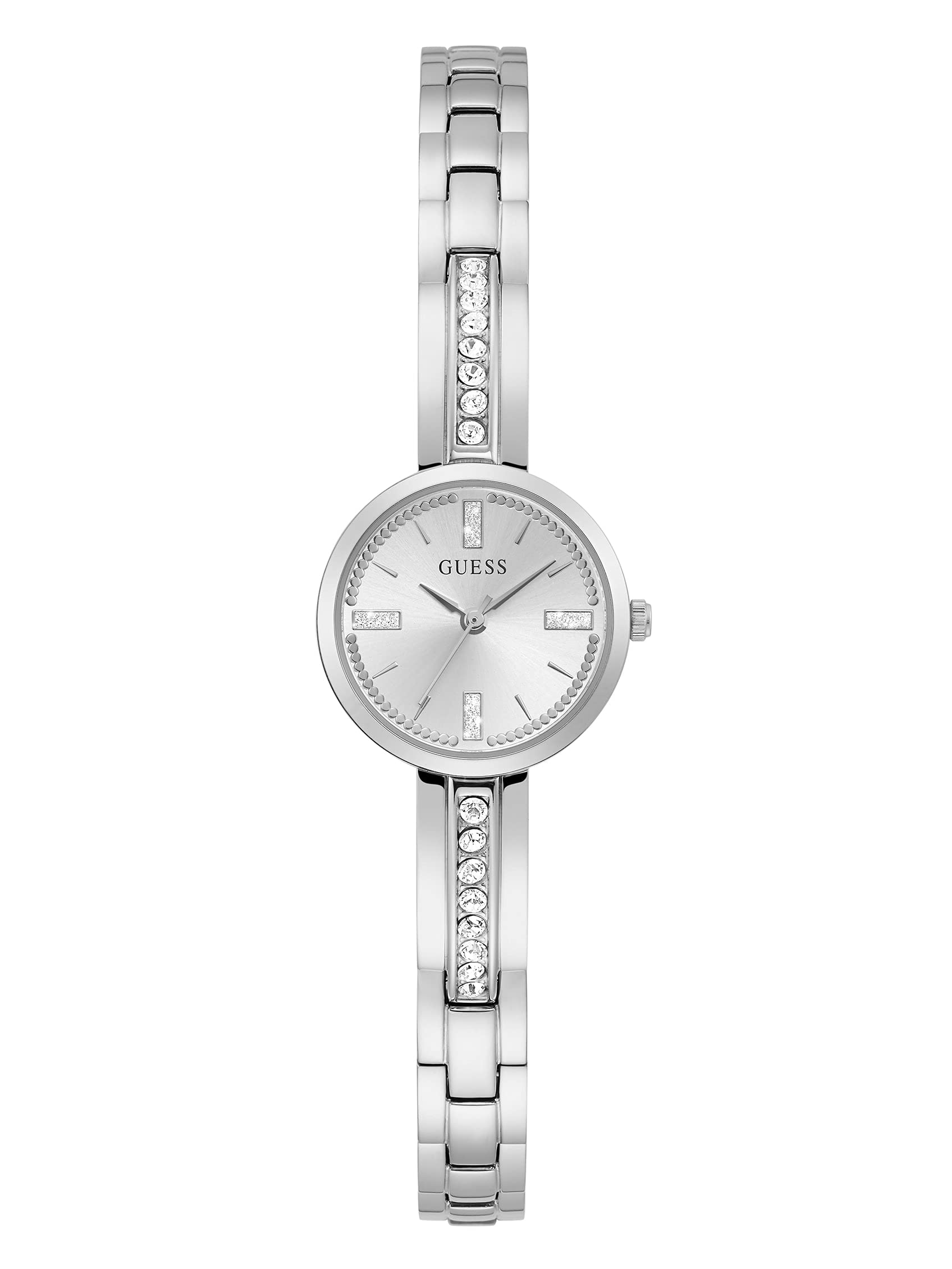 GUESS US Women's Sofia Silver-Tone Watch, one