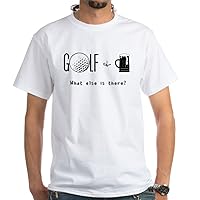 CafePress Golf an Beer T Shirt White Cotton T-Shirt