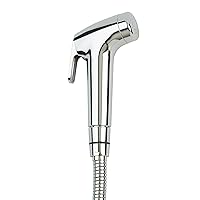 Brondell PS-91C PureSpa Essential Handheld Bidet Sprayer for Toilets, Includes Spiral Metal Hose and Holster, Ambient Temperature, Polished Chrome