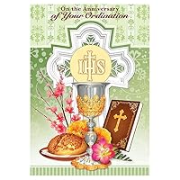 Christian Brands Catholic On the Anniversary of Your Ordination Card (Pack of 12)
